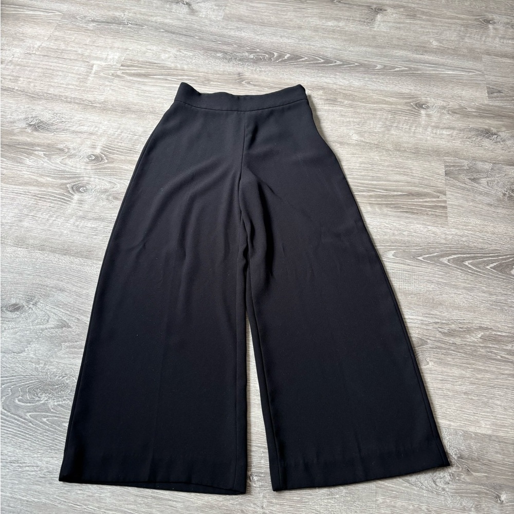 Zara Classic Black Wide-Leg Trousers